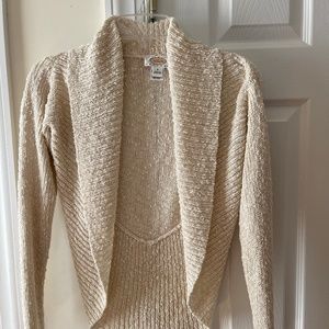 Talbots Cream Cardigan, Size Small